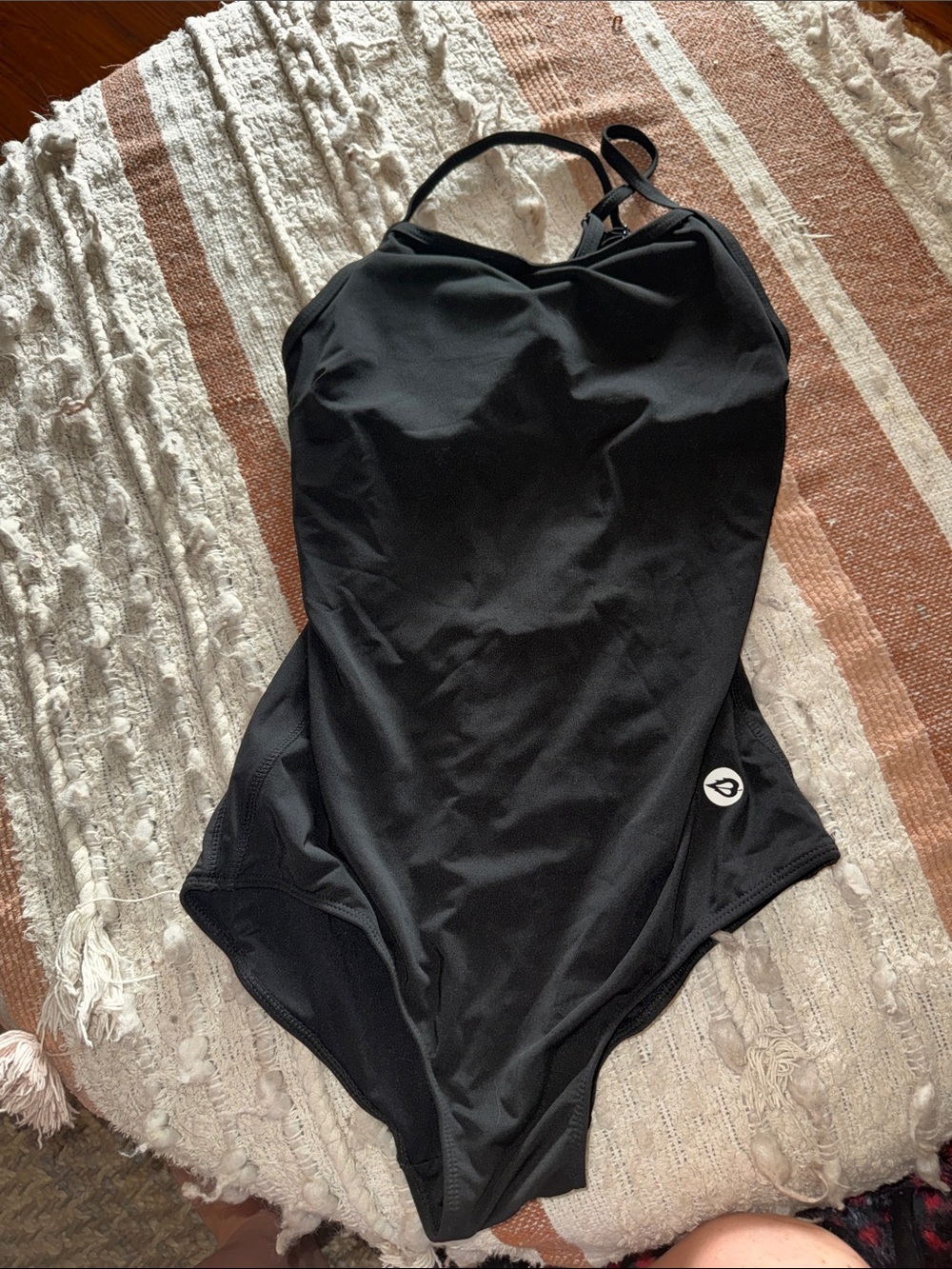 Baleaf Black One-Piece Swimsuit with Subtle Logo